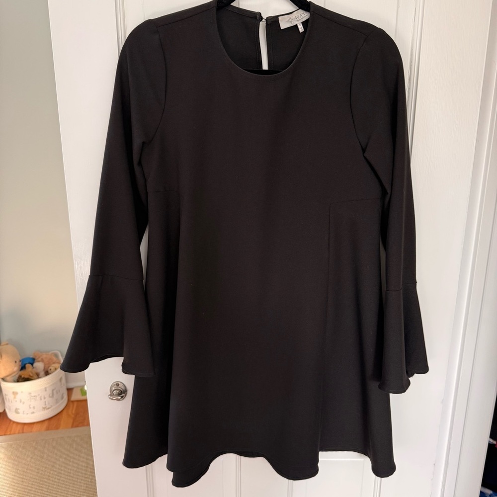 Wayf Black A-Line Mini Dress